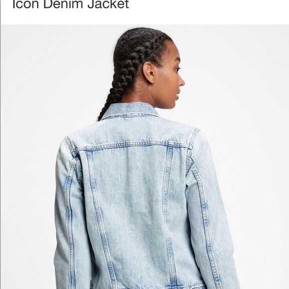NWTGAP ICON Denim jacket  size Large - Picture 2 of 7